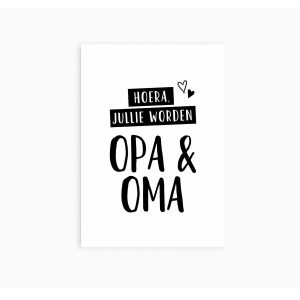 Ansichtkaart I jullie worden opa en oma
