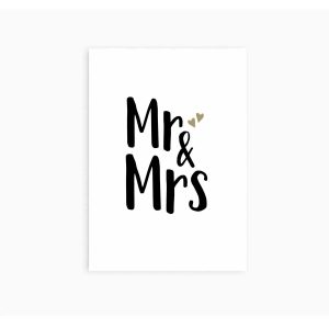 Ansichtkaart I Mr & Mrs studio Hoeked