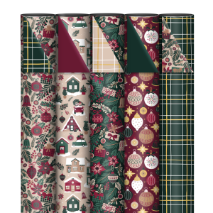 Inpakpapier I Set classic christmas (5st.)