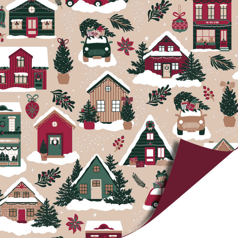 Inpakpapier I Set classic christmas (5st.) - Afbeelding 6