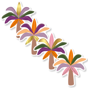 Sticker I palm tree (10st.)