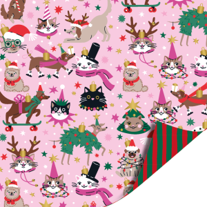 Inpakpapier I Christmas pets 50x300cm