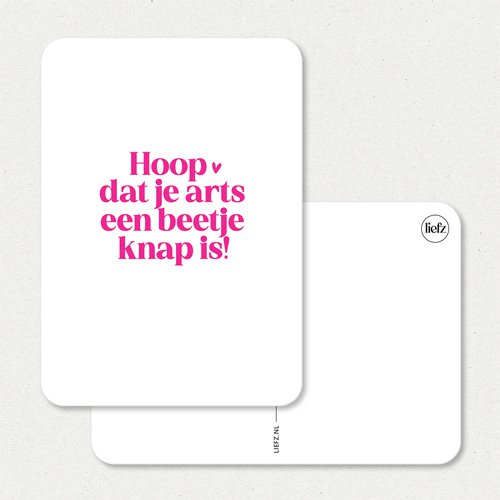 Kaart I Hoop dat je arts een beetje knap is - Afbeelding 2