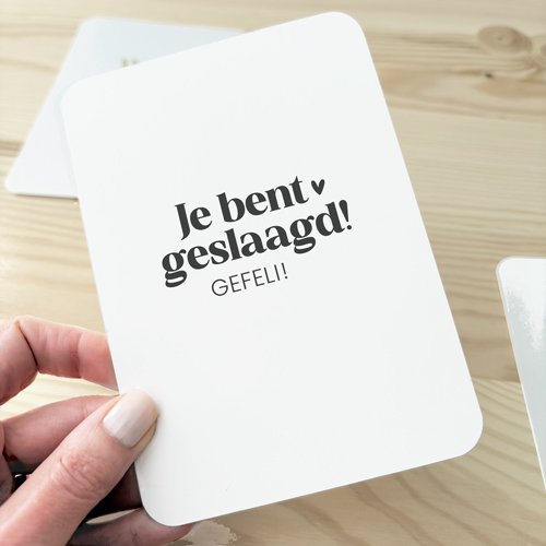 Kaart I Je bent geslaagd! Gefeli! - Afbeelding 2