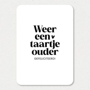 Kaart I Weer een taartje ouder