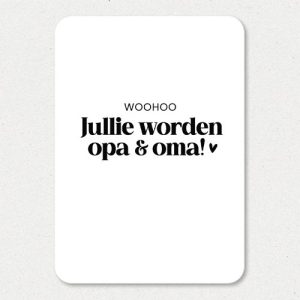 Kaart I Jullie worden opa en oma