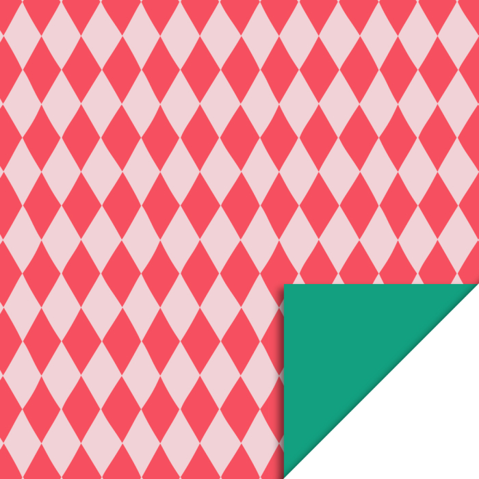 Inpakpapier I rood harlequin 70x300cm