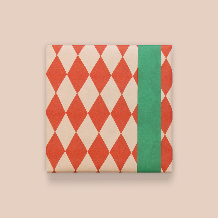 Inpakpapier I rood harlequin 70x300cm - Afbeelding 3