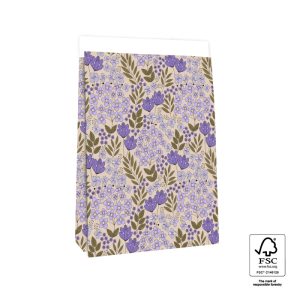 Blokbodemzak Flower Field Lilac I XL (2st.)