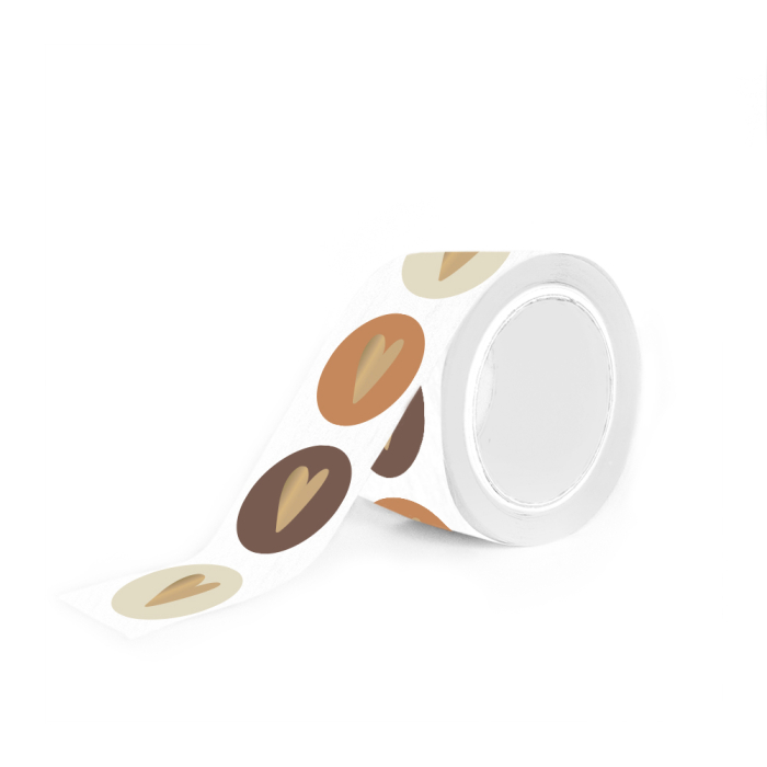 Stickers heart natural multi (10st.) - Afbeelding 3