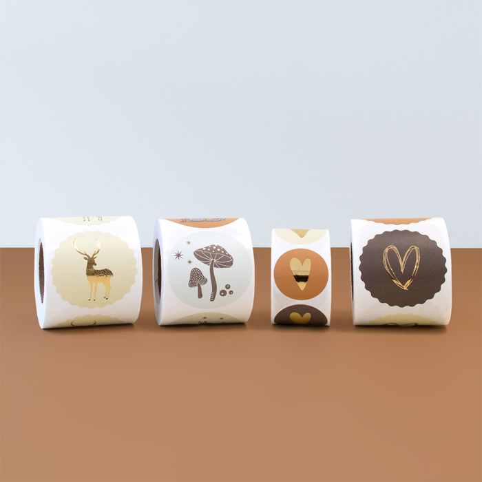 Stickers heart natural multi (10st.) - Afbeelding 2